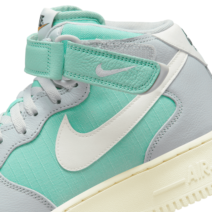 Nike Air Force 1 Mid Certified Fresh Grey Fog Enamel Green Angle 7