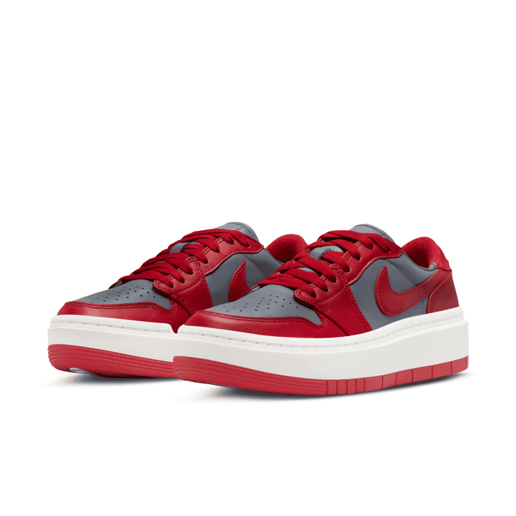 Jordan 1 Elevate Low Dark Grey Varsity Red (W) Angle 3
