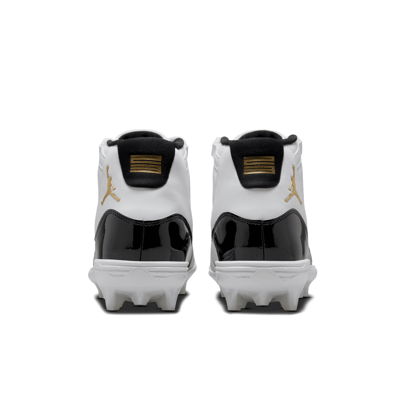 gold jordan 11 cleats
