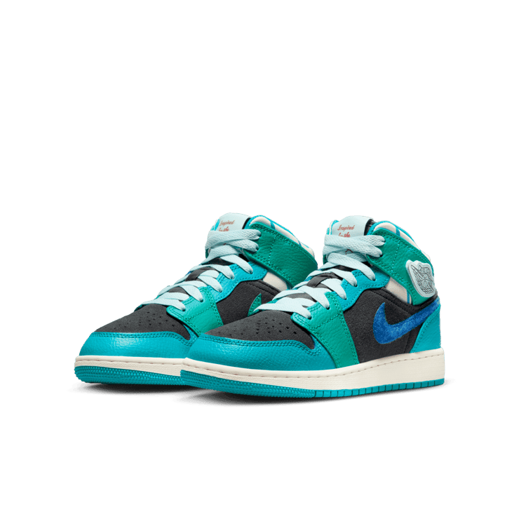 Air Jordan 1 Mid Inspired by the Greatest Aquatone (GS) Angle 2