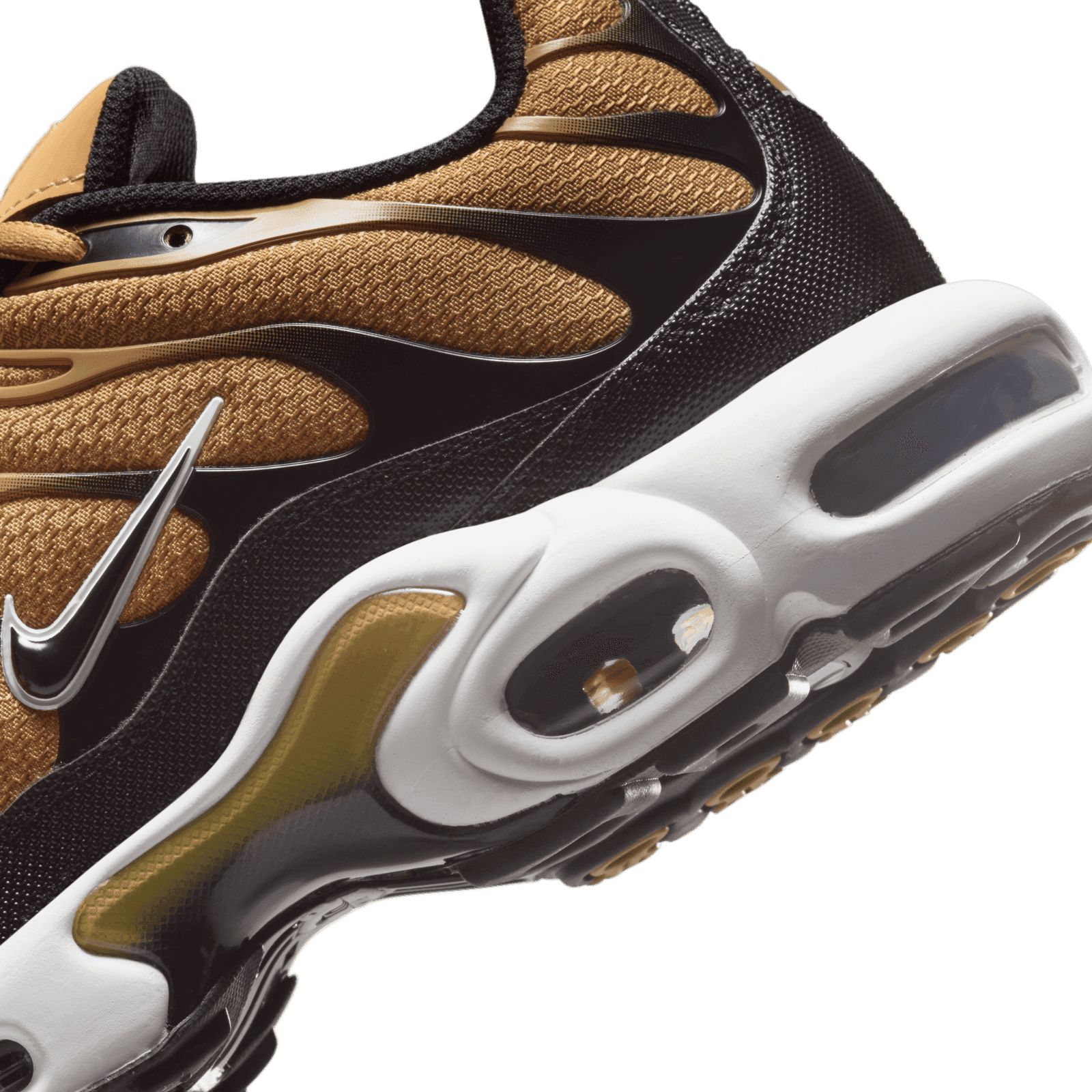 nike air max plus black and gold womens