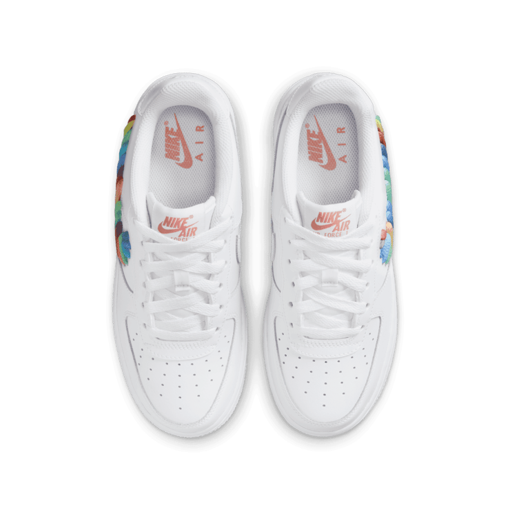 Nike Air Force 1 Low Rainbow Lace Swoosh (GS) Angle 1