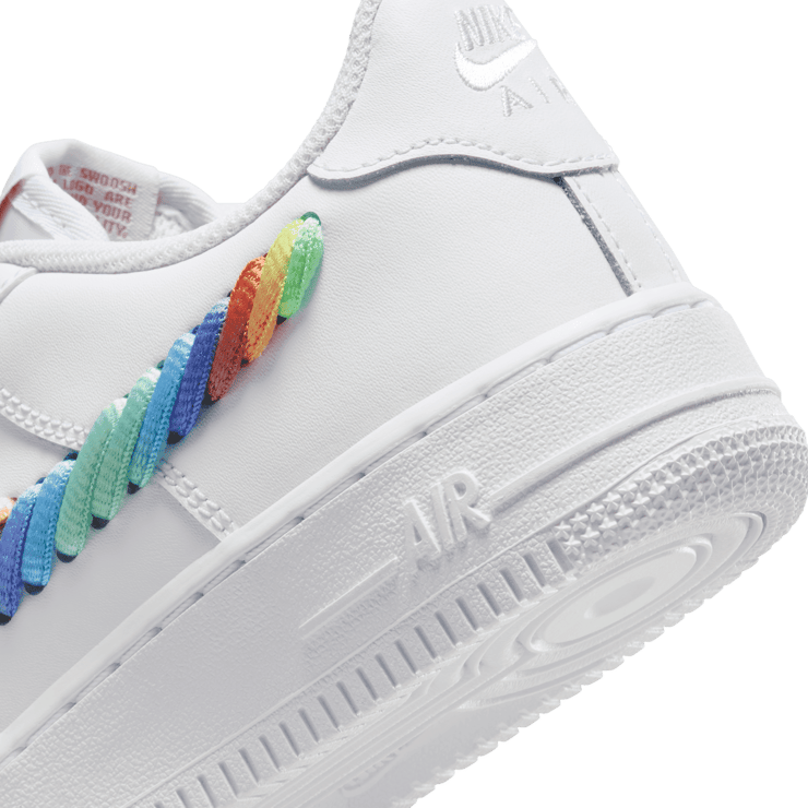 Nike Air Force 1 Low Rainbow Lace Swoosh (GS) Angle 5