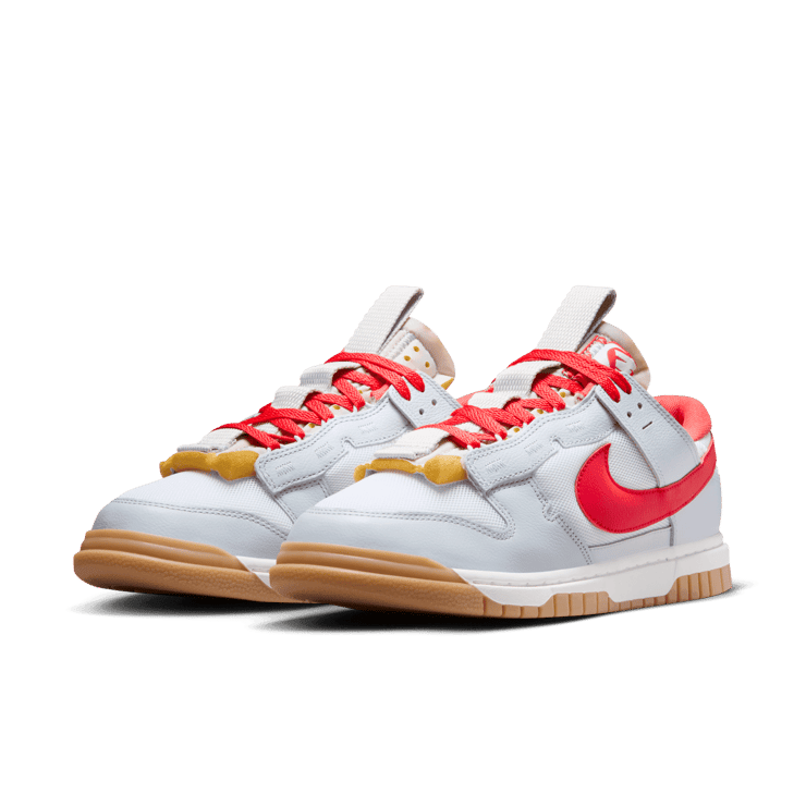 Nike Dunk Low Remastered Pure Platinum Light Crimson Angle 2