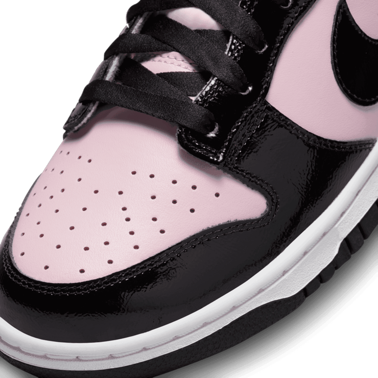 Nike Dunk Low Patent Black Pink (W) Angle 4