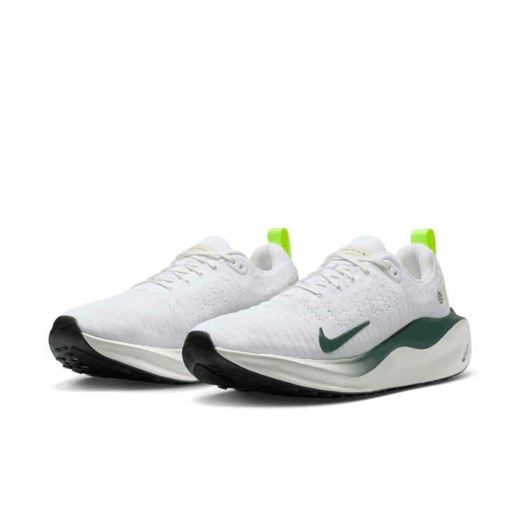 Nike React Infinity Run Flyknit 4 White Volt Green Angle 2