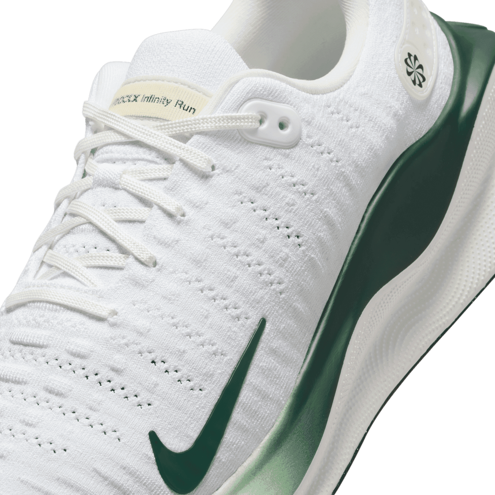 Nike React Infinity Run Flyknit 4 White Volt Green Angle 4