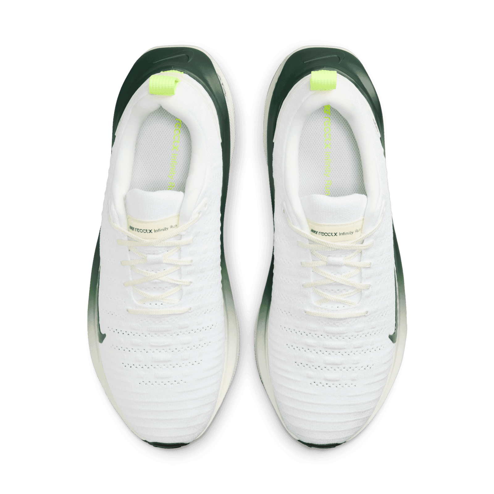 Nike React Infinity Run Flyknit 4 White Volt Green Angle 1