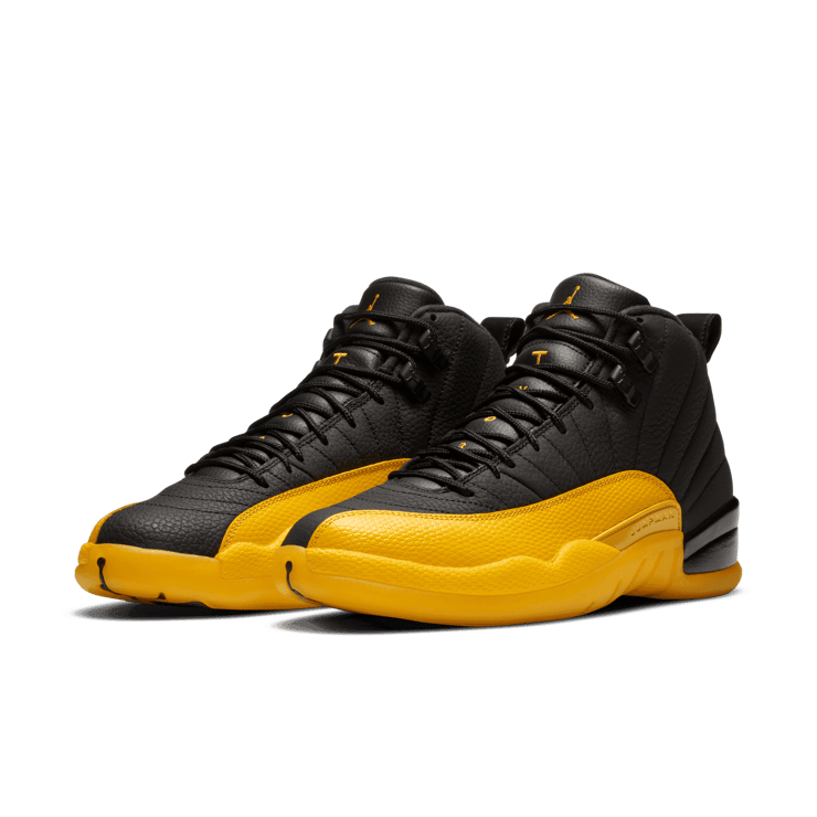 Jordan 12 Retro Black University Gold Angle 2