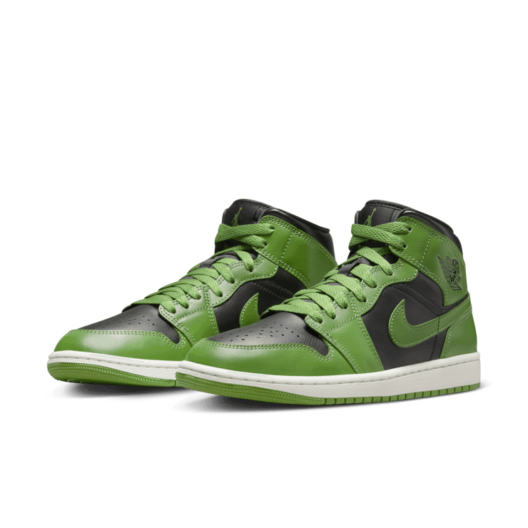 Jordan 1 Mid Black Altitude Green (W) Angle 2