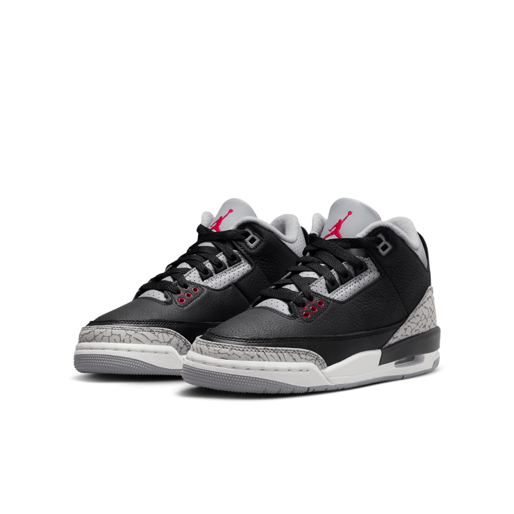 Air Jordan 3 Retro Black Cement (2024) (GS) Angle 3