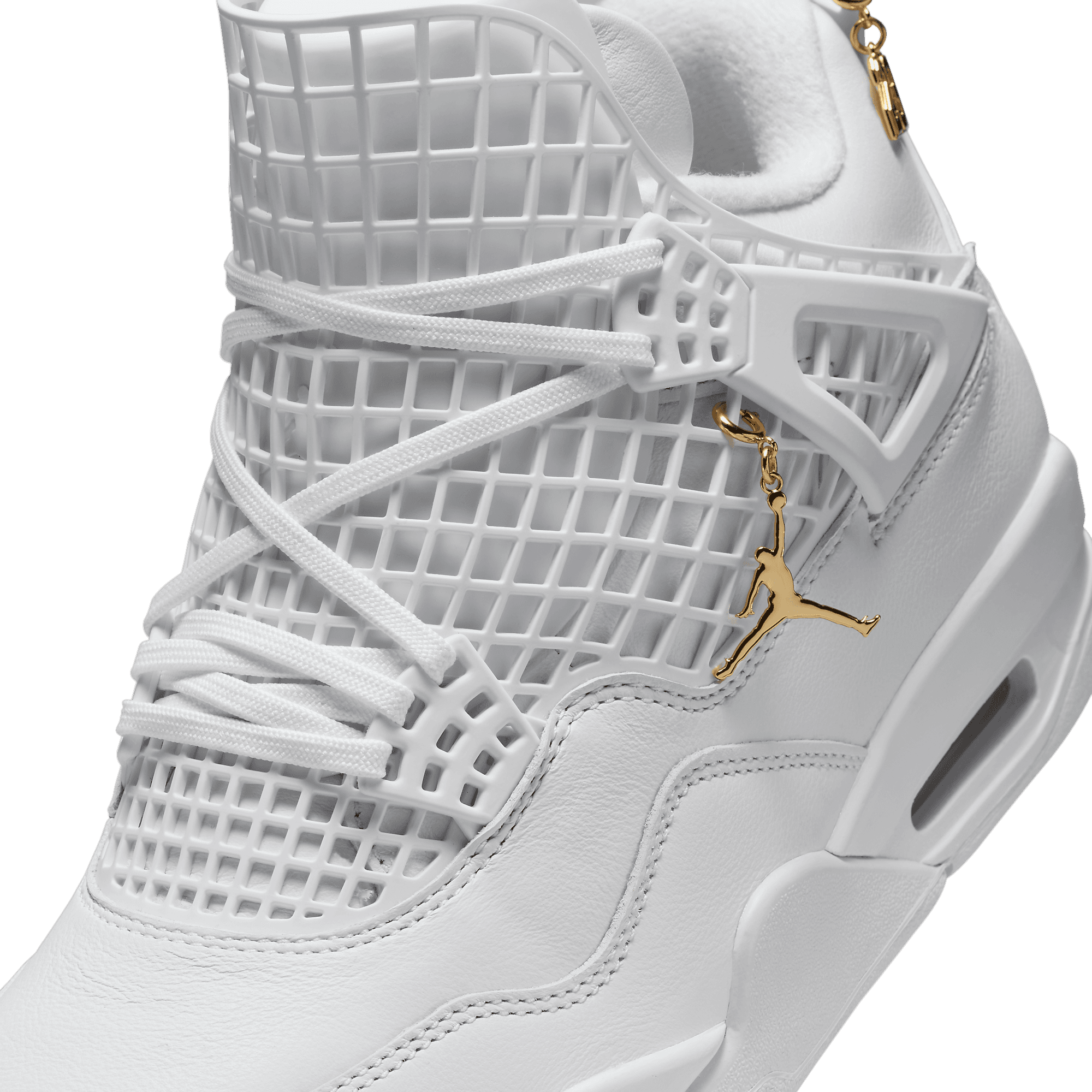 retro 4 white metallic