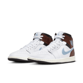 Air Jordan 1 Retro Mid SE Brown Blue Grey Angle 2