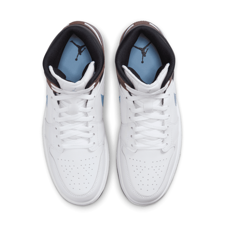 Air Jordan 1 Retro Mid SE Brown Blue Grey Angle 1