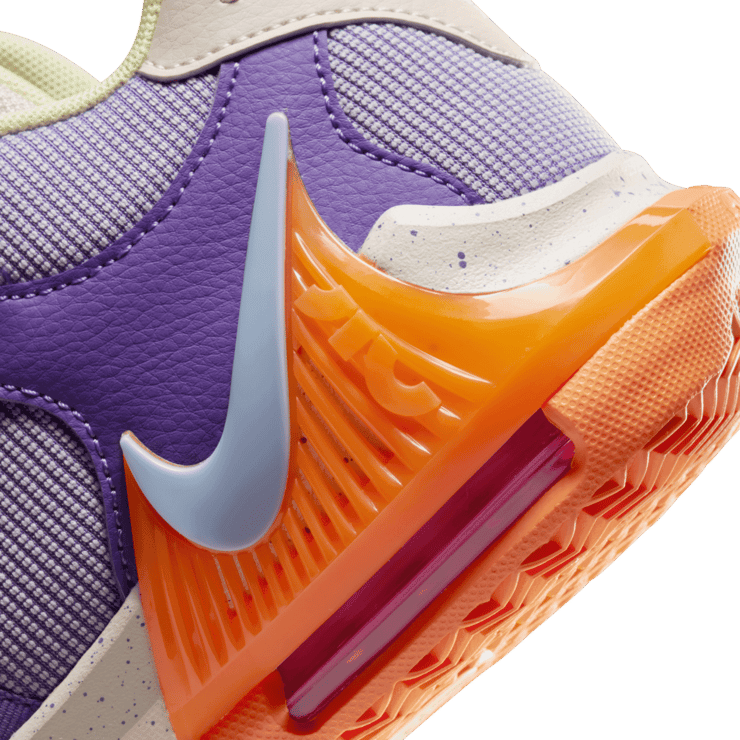 Nike LeBron Witness 7 GS 'Action Grape Vivid Orange' Angle 5