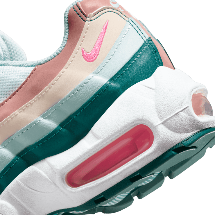 Nike Air Max 95 Recraft GS 'White Geode Teal Pink' Angle 3