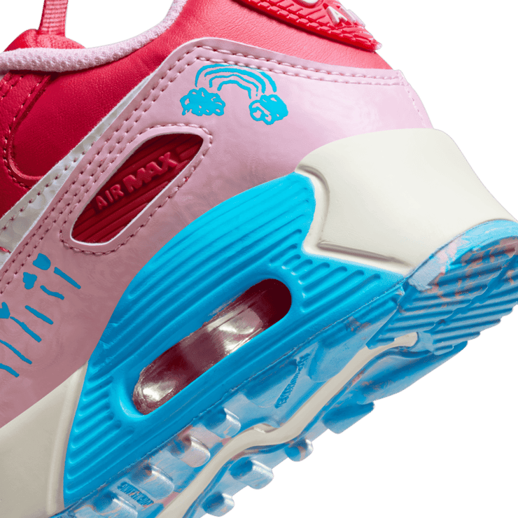 Nike Air Max 90 Toggle SE PS 'Light Fusion Red Blue Lightning' Angle 2