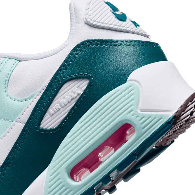 Nike Air Max 90 Leather GS 'White Jade Ice' Angle 3