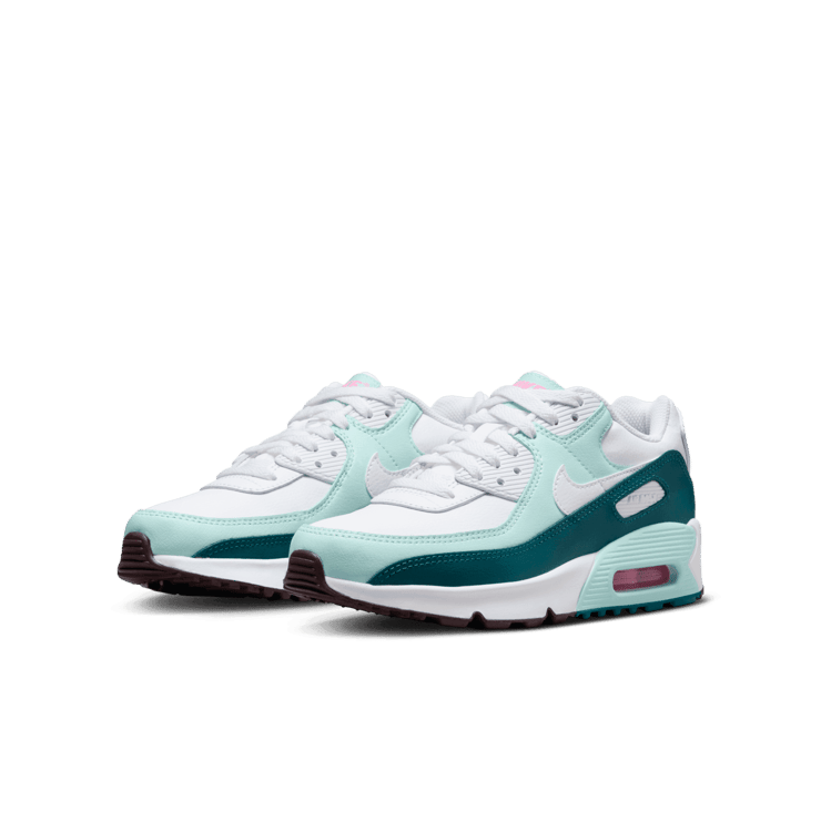 Nike Air Max 90 Leather GS 'White Jade Ice' Angle 1