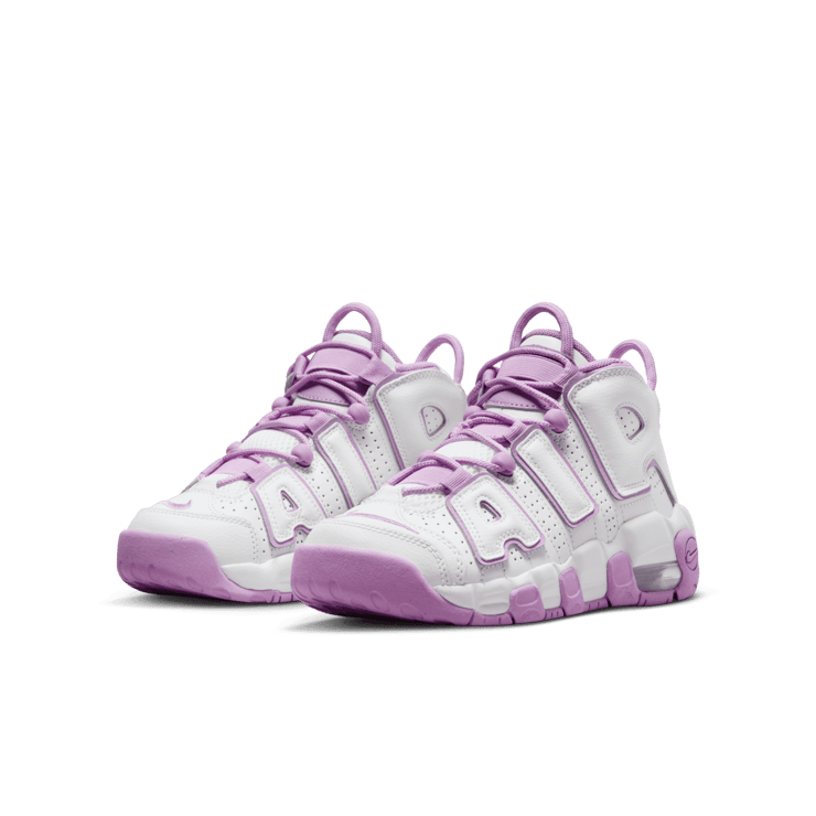 Nike Air More Uptempo GS 'White Rush Fuchsia' Angle 2