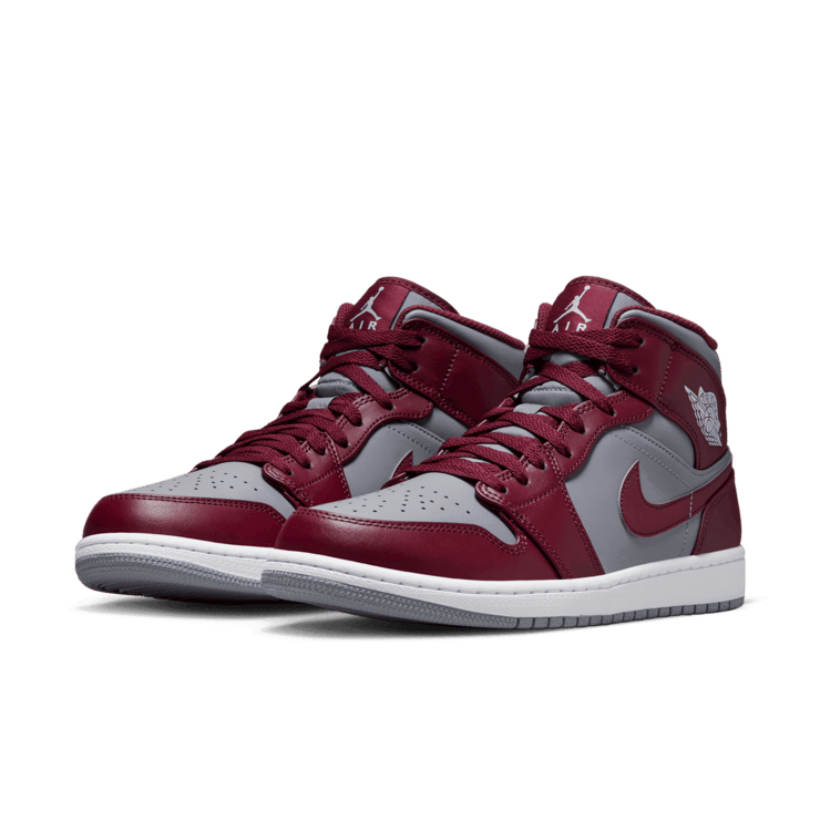 Air Jordan 1 Mid Cherrywood Cement Angle 2