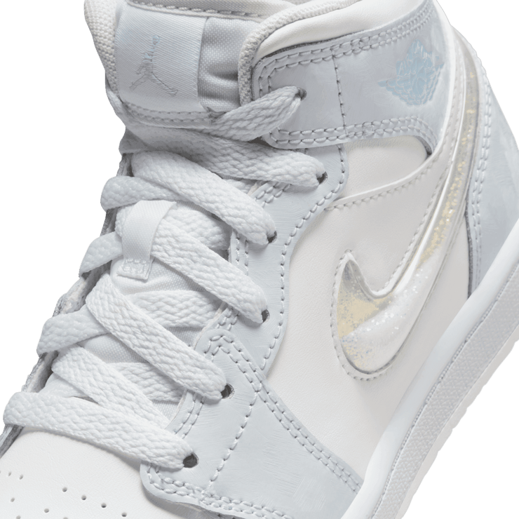 Air Jordan 1 Mid SE PS 'Glitter Swoosh' Angle 4