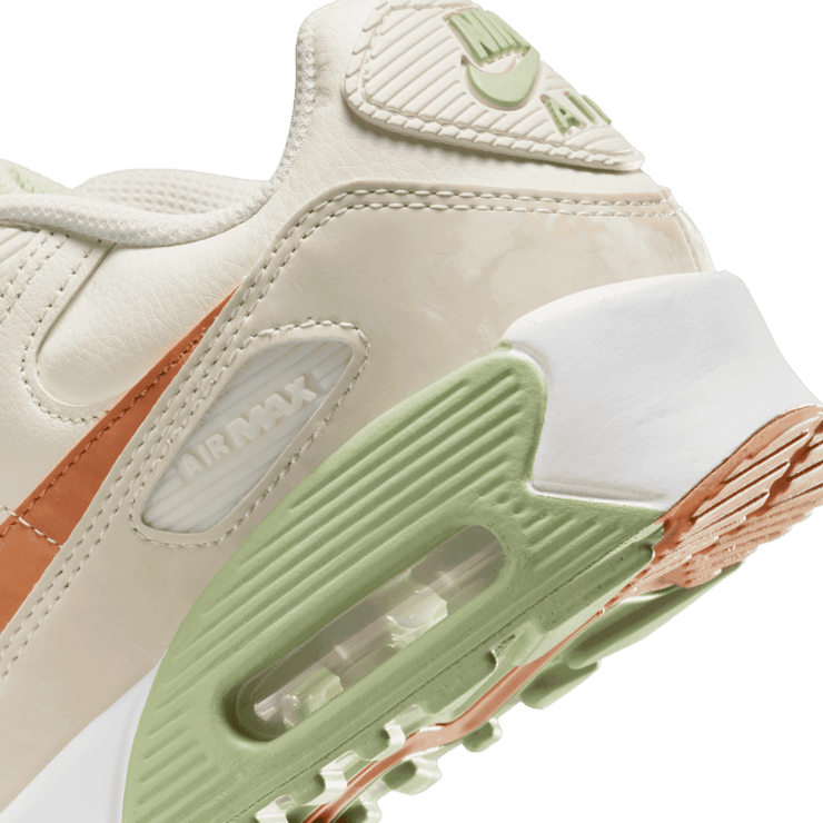 Nike Air Max 90 Leather GS 'Pale Ivory Honeydew' Angle 5