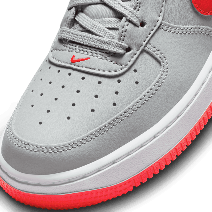 Nike Air Force 1 GS 'Light Smoke Bright Crimson' Angle 3