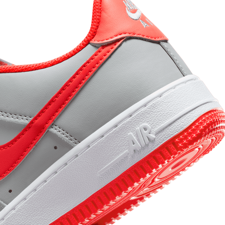 Nike Air Force 1 GS 'Light Smoke Bright Crimson' Angle 4