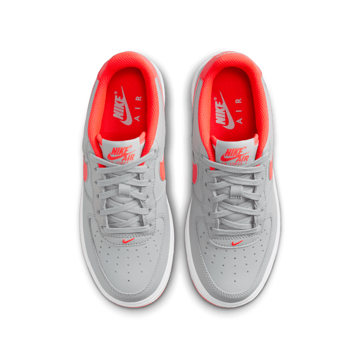 Nike Air Force 1 GS 'Light Smoke Bright Crimson' Angle 1