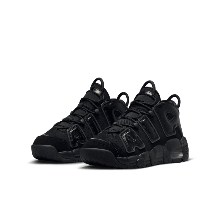 Nike Air More Uptempo GS 'Black Anthracite' Angle 1