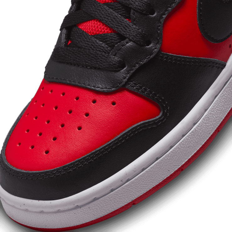 Nike Court Borough Mid 2 GS 'Black University Red' Angle 4