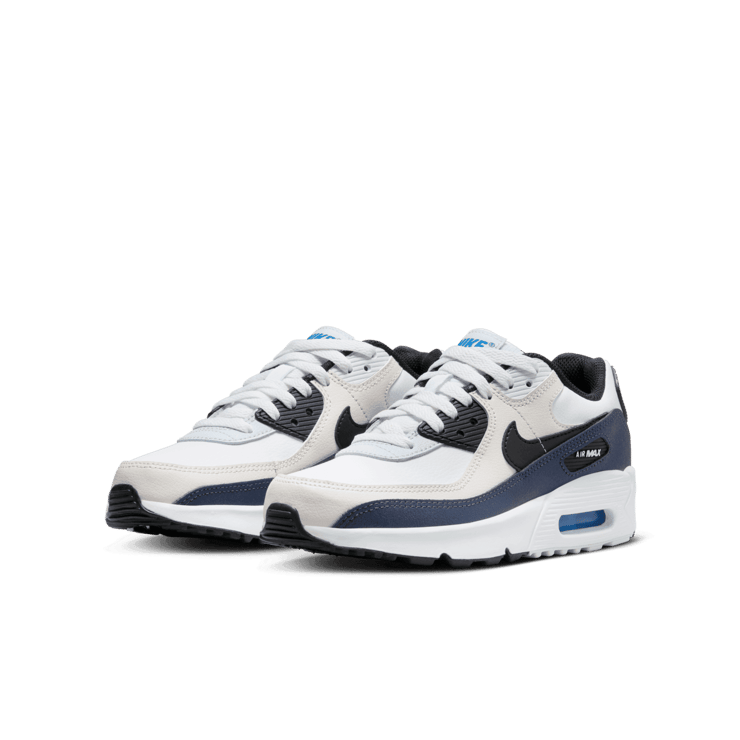 Nike Air Max 90 Leather GS 'Phantom Thunder Blue' Angle 1