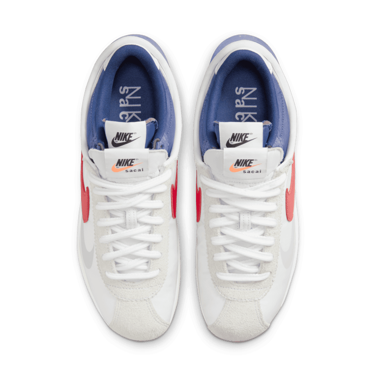 Nike Cortez Sacai White University Red Blue Angle 1
