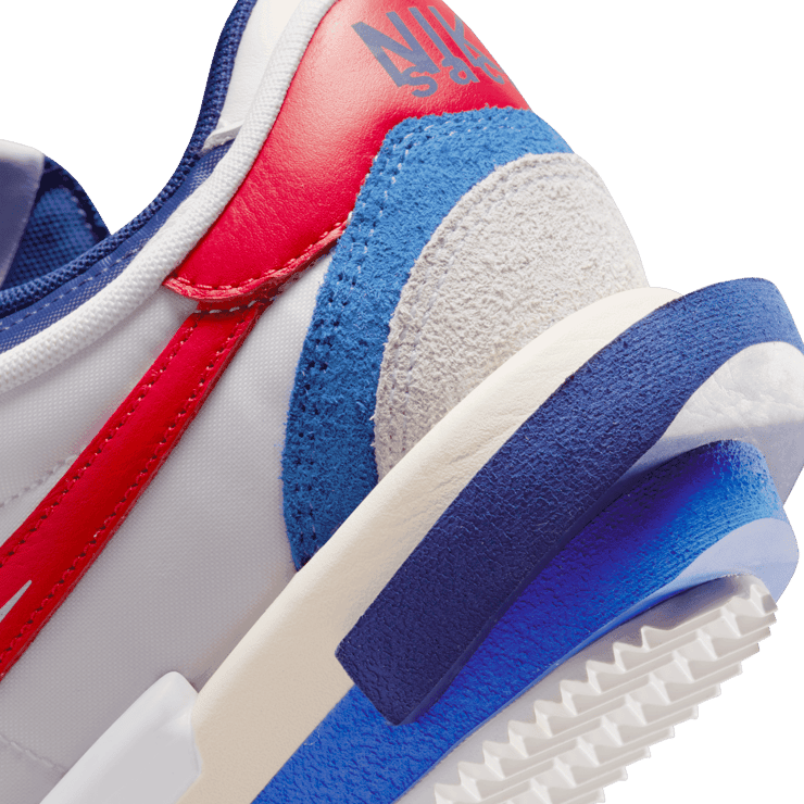 Nike Cortez Sacai White University Red Blue Angle 5