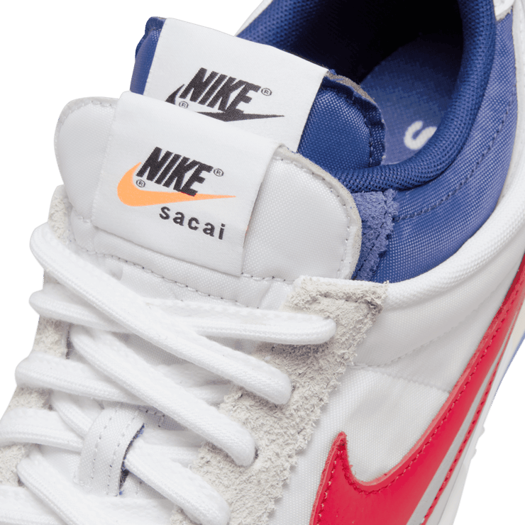 Nike Cortez Sacai White University Red Blue Angle 6