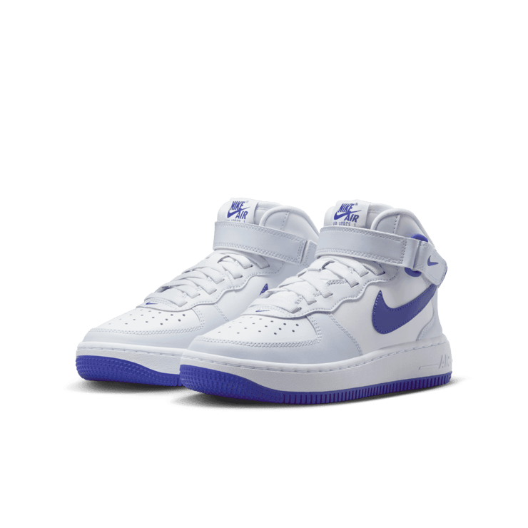 Nike Air Force 1 Mid EasyOn SE GS 'Football Grey Persian Violet' Angle 1