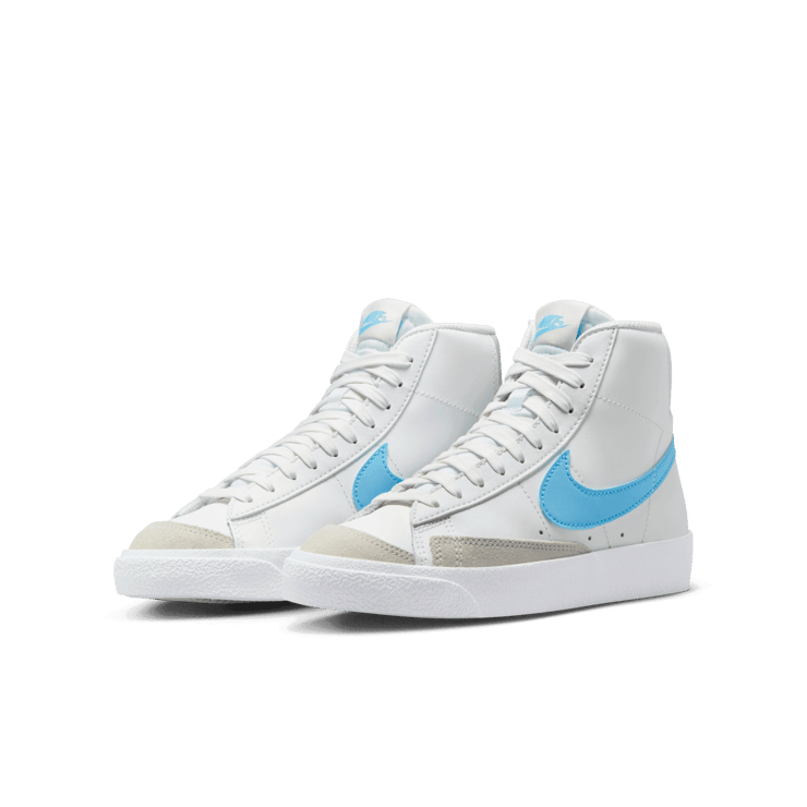 Nike Blazer Mid '77 GS 'Summit White Aquarius Blue' Angle 2