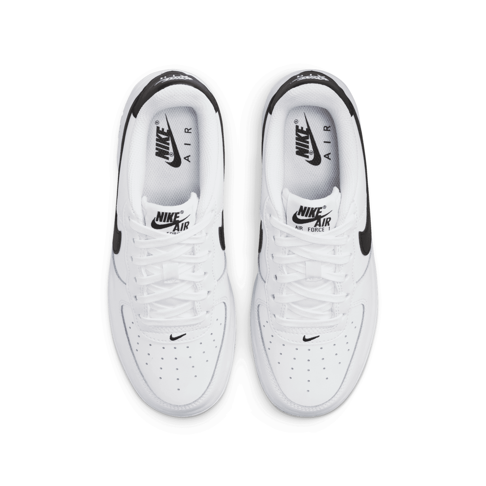 air force 1 gs white black