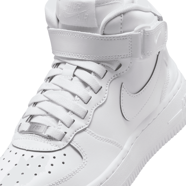 Nike Air Force 1 Mid EasyOn SE GS 'Triple White' Angle 4