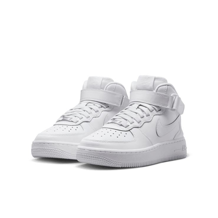 Nike Air Force 1 Mid EasyOn SE GS 'Triple White' Angle 2