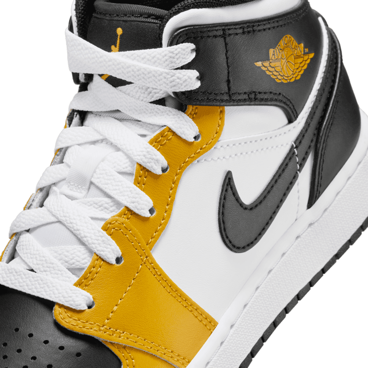 Air Jordan 1 Mid GS 'Yellow Ochre' Angle 4