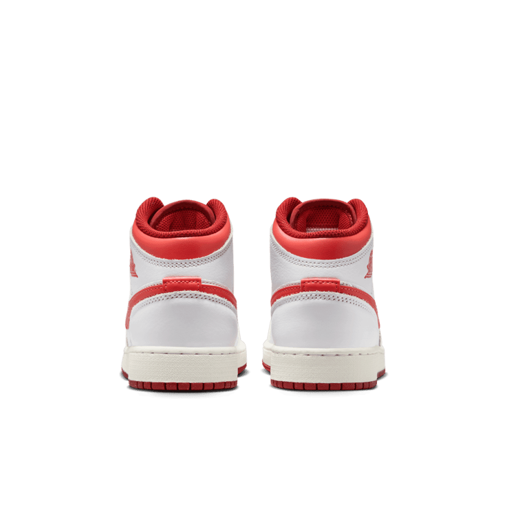Air Jordan 1 Mid SE GS 'White Dune Red' Angle 3
