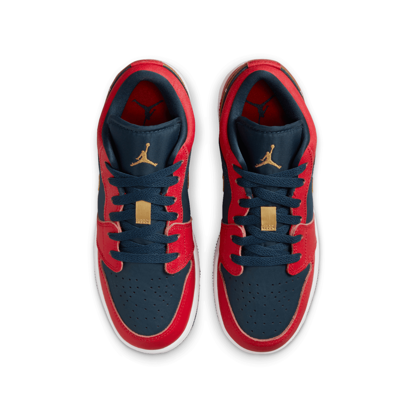 navy and red jordans