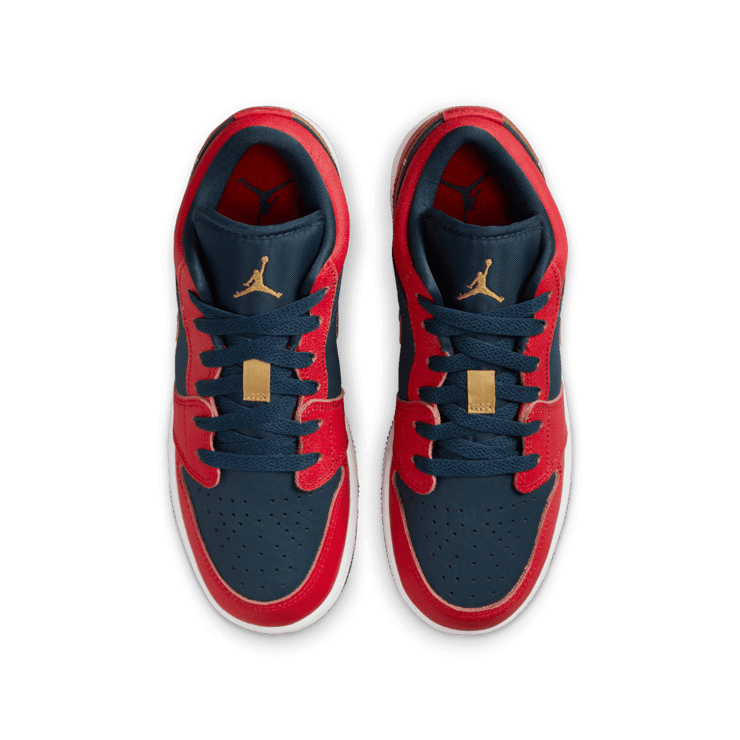 Nike air jordan 1 low red/black/gold/blue hot sale