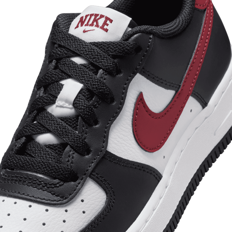Nike Air Force 1 GS 'Black Dark Team Red' Angle 4