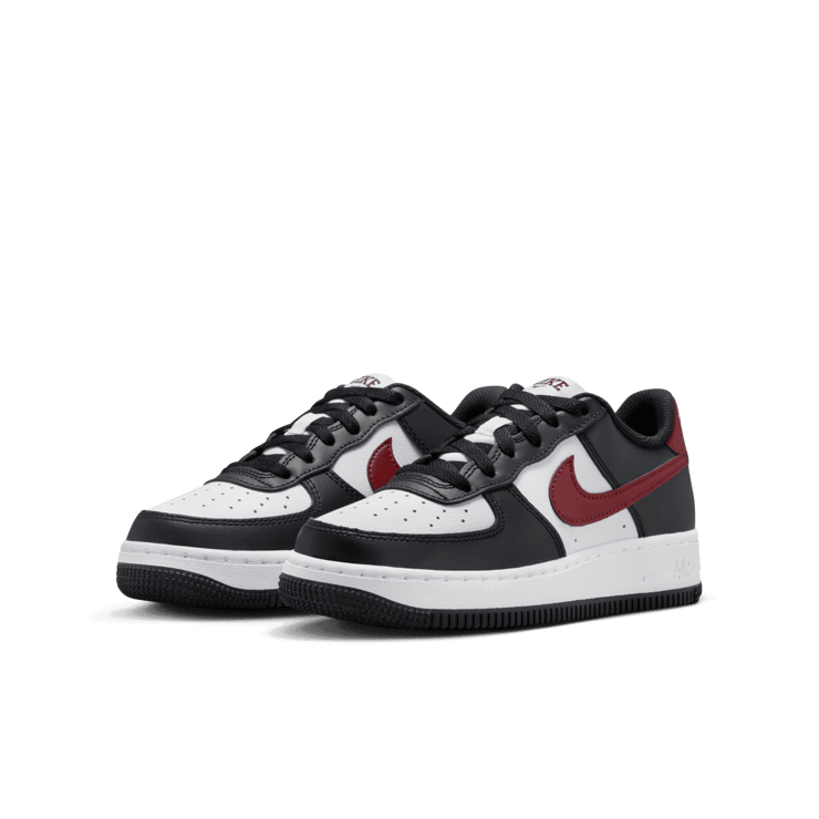 Nike Air Force 1 GS 'Black Dark Team Red' Angle 2
