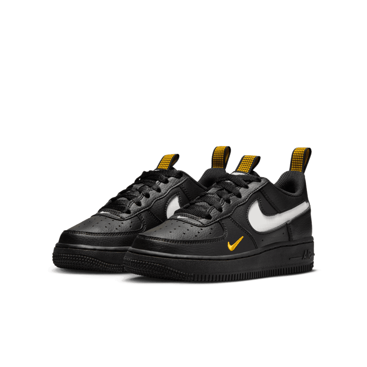Nike Air Force 1 LV8 GS 'Black University Gold' Angle 2