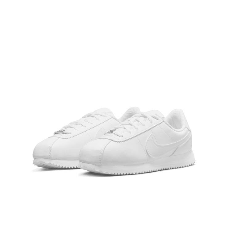 Nike Cortez Basic SL GS 'Triple White' Angle 2