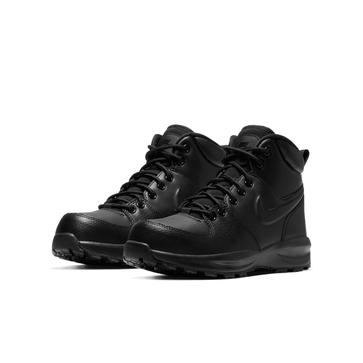 Nike Manoa Leather GS 'Triple Black' Angle 2